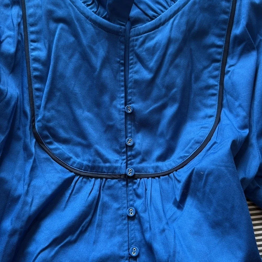 new S’EDGE Retro Mod “Mary” Dress, Cobalt Blue Cotton Sateen, size XL - Picture 6 of 6